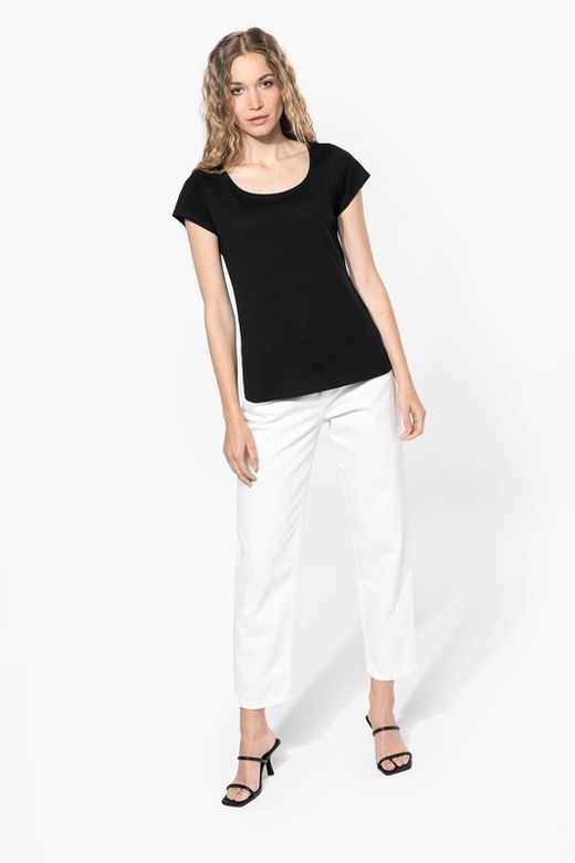 Camiseta cuello barco mujer