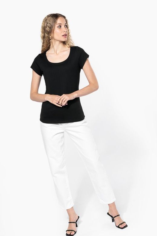 Camiseta cuello barco mujer