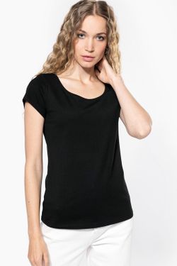 Camiseta cuello barco mujer