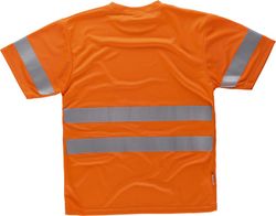 Box-Neck-T-Shirt, kurze Ärmel, reflektierende Bänder EN ISO 471: 2013 Orange AV