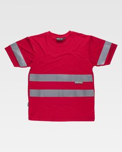 Camiseta cuello caja, manga corta Rojo