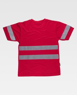 Camiseta cuello caja, manga corta Rojo