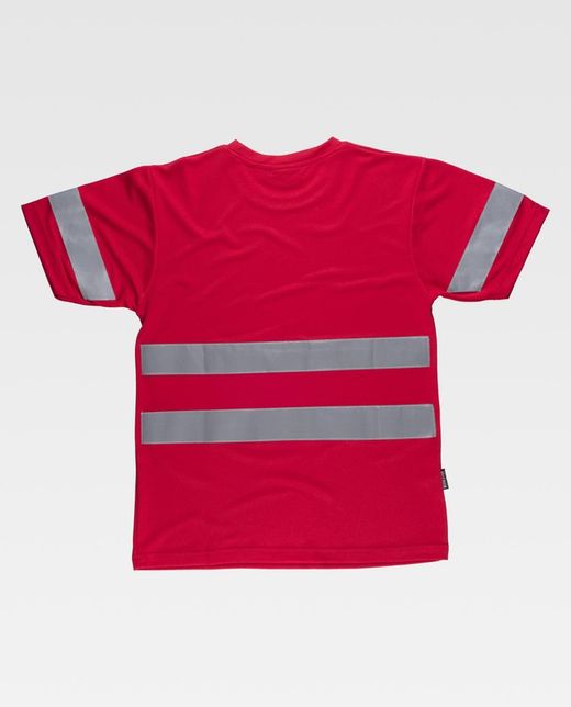 Camiseta cuello caja, manga corta Rojo