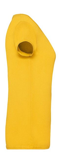 Camiseta cuello V Valueweight corte femenino