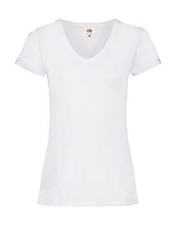 Camiseta cuello V Valueweight corte femenino