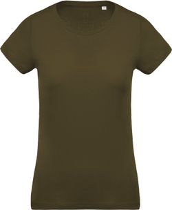 Camiseta de algodão orgânico feminino
