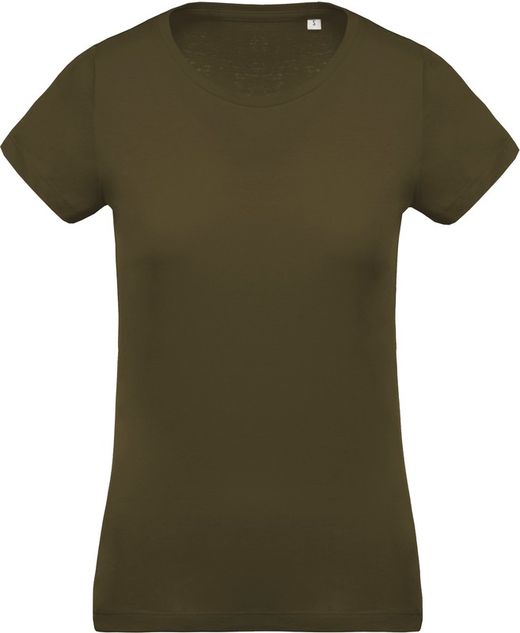 Camiseta de algodão orgânico feminino