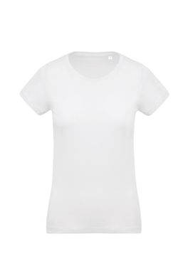 Camiseta de algodão orgânico feminino