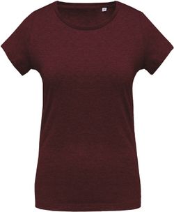 Camiseta de algodão orgânico feminino