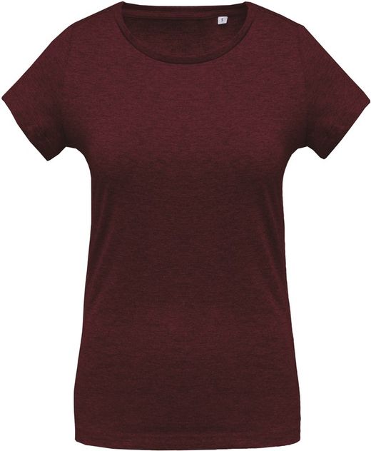Camiseta de algodão orgânico feminino