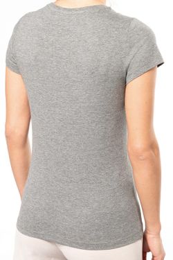 Camiseta de algodão orgânico feminino