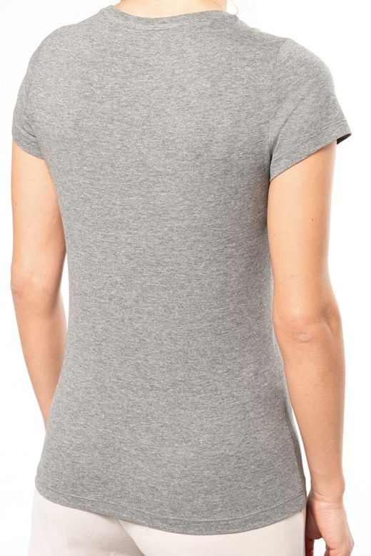 Camiseta de algodão orgânico feminino
