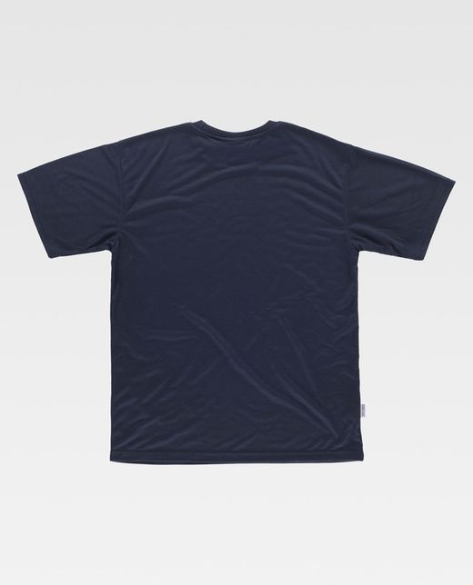 Camiseta de alta visibilidad de manga corta en poliéster. Marino