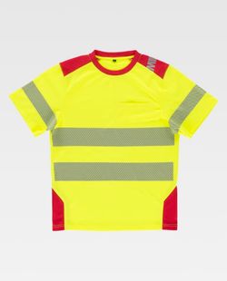 Camiseta de color Amarillo A.V.+Rojo | Fluor