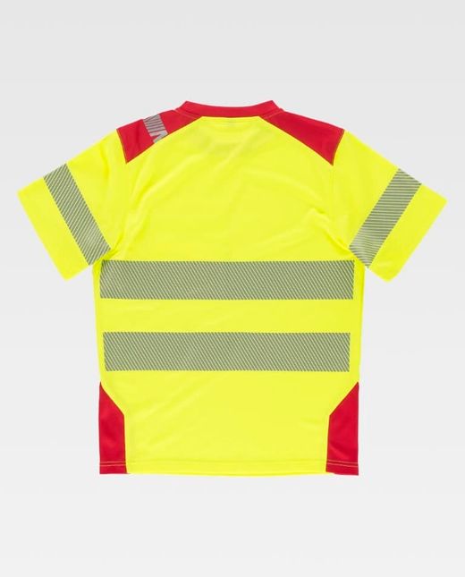 Camiseta de color Amarillo A.V.+Rojo | Fluor