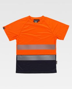 Camiseta de color Naranja A.V.+Marino