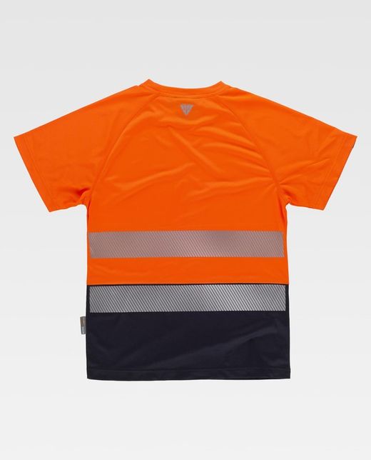 Camiseta de color Naranja A.V.+Marino
