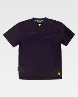 Camiseta de color Negro+Amarillo fluor | FUTURE