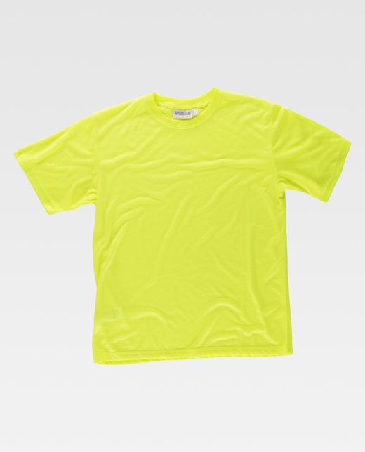 Schlichtes Kurzarm-T-Shirt ohne Taschen Gelb AV