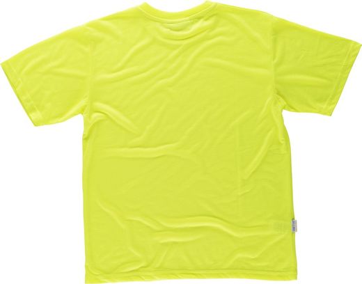 Schlichtes Kurzarm-T-Shirt ohne Taschen Gelb AV