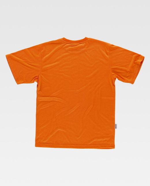 Camiseta de manga corta lisa sin bolsillos Naranja A.V.