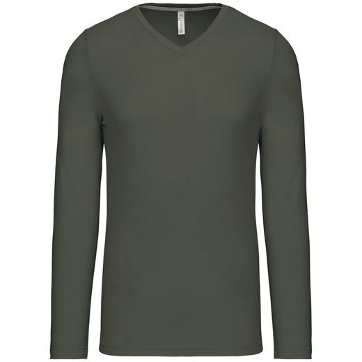 T-SHIRT A MANICHE LUNGHE CON SCOLLO AV DA UOMO