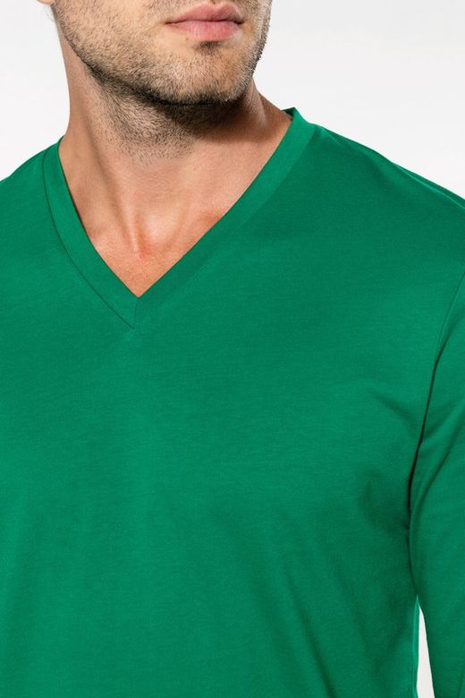 T-SHIRT A MANICHE LUNGHE CON SCOLLO AV DA UOMO