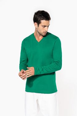 T-SHIRT A MANICHE LUNGHE CON SCOLLO AV DA UOMO