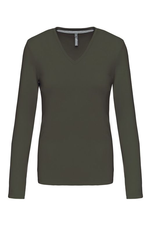 T-SHIRT MANICA LUNGA CON SCOLLO AV DONNA