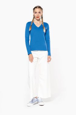 T-SHIRT MANICA LUNGA CON SCOLLO AV DONNA