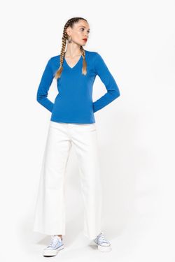 T-SHIRT MANICA LUNGA CON SCOLLO AV DONNA