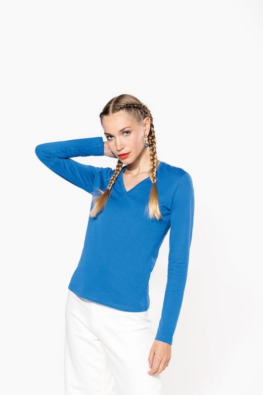 T-SHIRT MANICA LUNGA CON SCOLLO AV DONNA