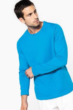 RONNDES HALS-T-SHIRT MIT LANGEM ÄRMEL