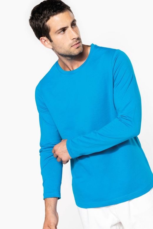 RONNDES HALS-T-SHIRT MIT LANGEM ÄRMEL