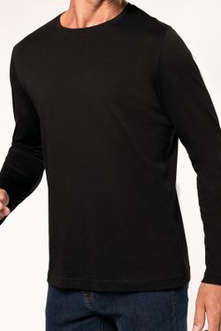 RONNDES HALS-T-SHIRT MIT LANGEM ÄRMEL