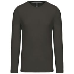 RONNDES HALS-T-SHIRT MIT LANGEM ÄRMEL