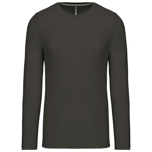 RONNDES HALS-T-SHIRT MIT LANGEM ÄRMEL
