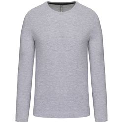 RONNDES HALS-T-SHIRT MIT LANGEM ÄRMEL