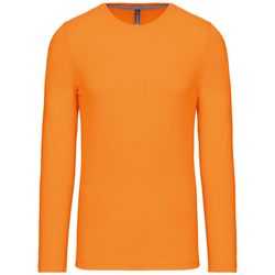 RONNDES HALS-T-SHIRT MIT LANGEM ÄRMEL