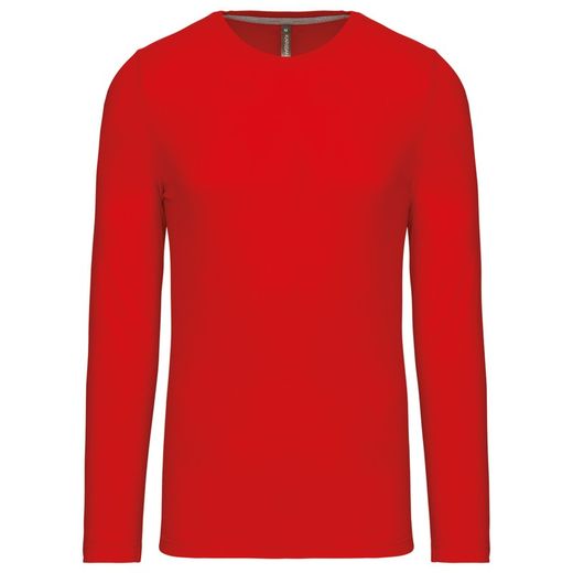 RONNDES HALS-T-SHIRT MIT LANGEM ÄRMEL