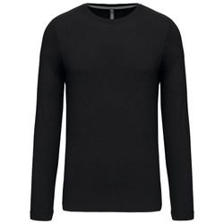 RONNDES HALS-T-SHIRT MIT LANGEM ÄRMEL