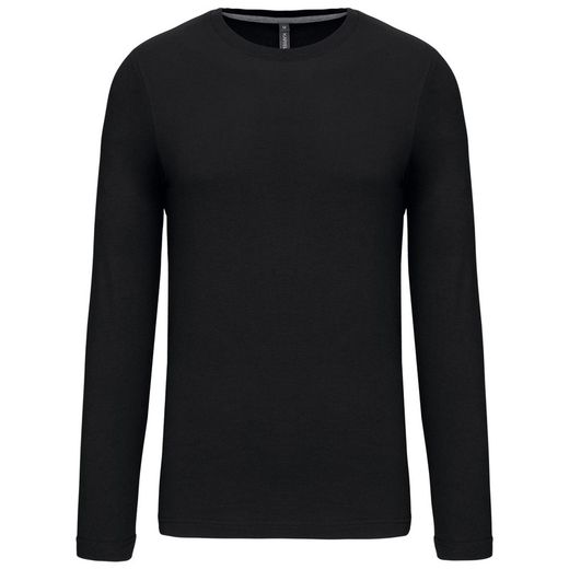 RONNDES HALS-T-SHIRT MIT LANGEM ÄRMEL