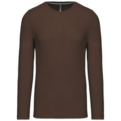 RONNDES HALS-T-SHIRT MIT LANGEM ÄRMEL