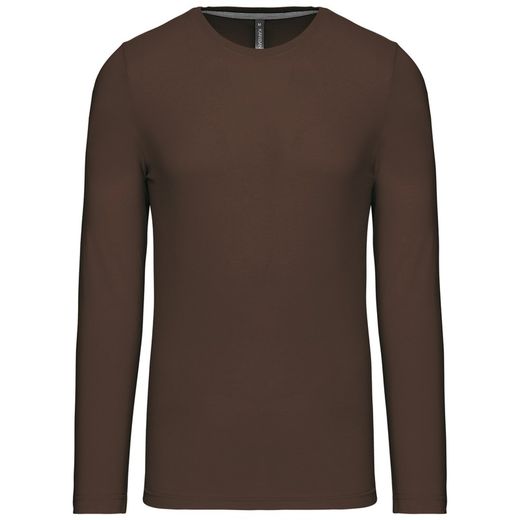 RONNDES HALS-T-SHIRT MIT LANGEM ÄRMEL