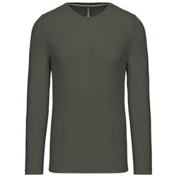 RONNDES HALS-T-SHIRT MIT LANGEM ÄRMEL