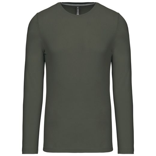 RONNDES HALS-T-SHIRT MIT LANGEM ÄRMEL