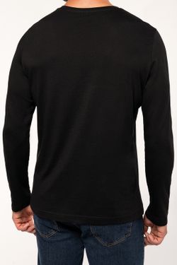 RONNDES HALS-T-SHIRT MIT LANGEM ÄRMEL