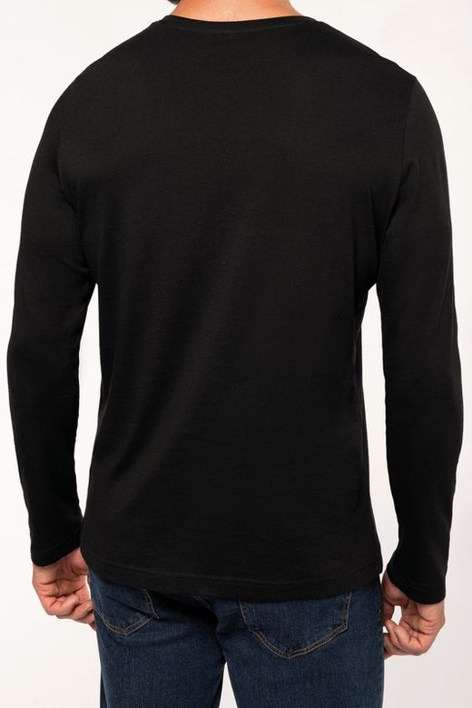 RONNDES HALS-T-SHIRT MIT LANGEM ÄRMEL
