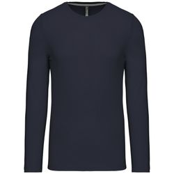 RONNDES HALS-T-SHIRT MIT LANGEM ÄRMEL