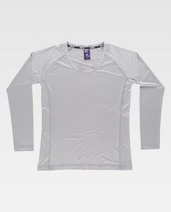 Camiseta de mujer con manga larga Color Gris Claro